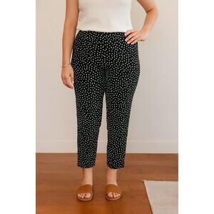 LOFT‎ Womens 4 Black Geometric Ankle Pants Casual Spring Wear Straight Leg